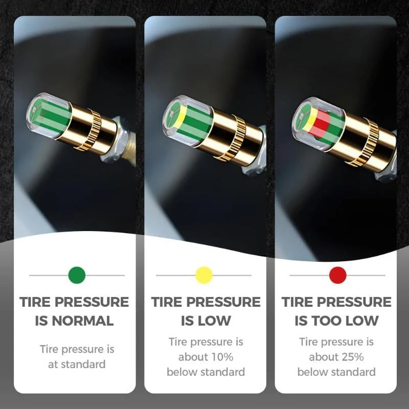 RoadVision 3-Colour Tyre Pressure Monitor Caps