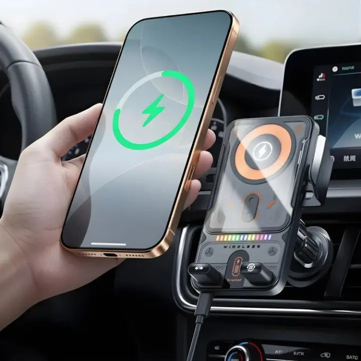 BIOHALE DriveCharge Pro™ — 2-in-1 Wireless Charging Car Mount